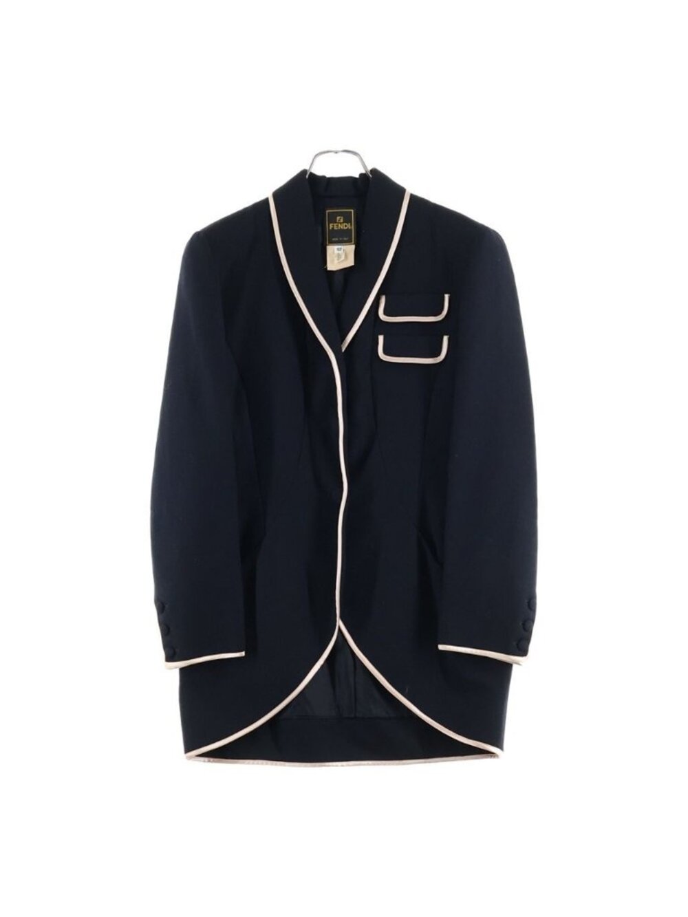 Fendi Piping Detail Jacket Light Black Pink
